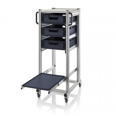 Antistatic ESD Transport Trolleys ESD System trolley for Euro containers 59 x 76 x 135 cm (L x W x H) - 666 ESD SE.L.6432
